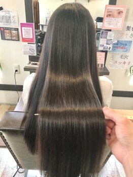 アートヘアー(a-to hair)の写真/【TOKIO縮毛矯正】圧倒的なケアで髪質改善♪髪のダメージを最小限に抑えてナチュラルなストレートヘアに♪