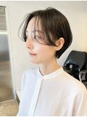 ナチュラルショート_外ハネボブセクションカラー_ba395001