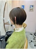丸みある女性らしいショート!オリーブベージュ!横浜ショート!
