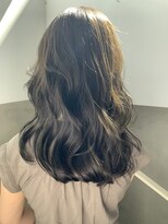 グロウ 丸の内(GLOW)&nbsp;グレージュオリーブベージュ顔周りカット韓国風前髪甲府美容室