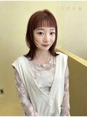 【snuw mina】オン眉/ピンクブラウン/レイヤーカット