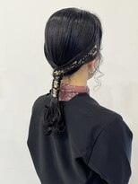 エメ 小山(Aimer)&nbsp;タイトアレンジ/ポニーテール/金箔/小山/お呼ばれアレンジ