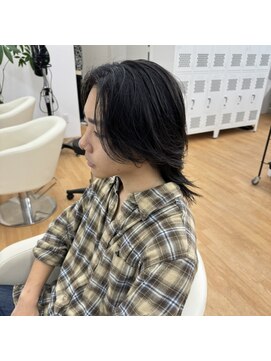 ビカム 名駅(become) 【メンズロングヘア】メンズボブスパイラルパーマ毛流れ名古屋