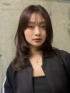 ノイ(noi) 顔周りレイヤーカットグレージュカラーくびれボブベージュカラー