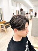 【メンズ★大名】センターパートマッシュ×ハイライトカラー