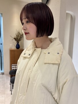ヤイエ 青山店(yiye) 大人ボブ大人ショートボブ切りっぱなしボブ前髪あり前下がりボブ
