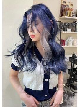 ラ キング(LA KING) バレイヤージュボブウルフカット前髪レイヤー小顔ワンレン