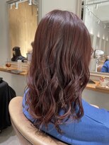 トリート 千葉店(TREAT)&nbsp;カシスブラウン/ブリーチ無しピンクカラー/癖毛パーマ