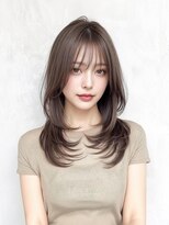 ネオリーブウリ 二子玉川店(Neolive uri)&nbsp;ミディアムヘア暗めカラーデザインカラーフェイスフレーミング