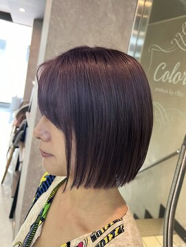 ジェイズグレイス(J's Grace) 透明感◎ラベンダーグレージュ×小顔ボブスタイル【紫原美容室】