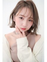 アンジェリカ 名古屋店(ANGELICA)&nbsp;ANGELICAシースルーバングセピアベージュショート