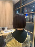マフラーに合う、すっきりとした切りっぱなしボブ【三軒茶屋】