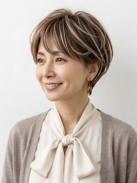ハーツ(Heart's) 大人可愛い40代50代くびれショートボブ丸みショート