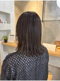 切りっぱなしボブ/髪質改善/ブリーチ無しカラー/伸ばしかけヘア