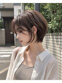  &nbsp;&nbsp;&nbsp;ショートボブ×グレージュ×美髪