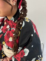 ヘアガーデン ティアラ(Hair Garden TIARA)&nbsp;編み込みアップスタイルヘアセット成人式ヘアセット前髪カット