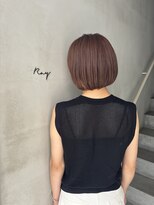 レイキョウト(Ray Kyoto)&nbsp;RayKyoto』大人ボブコーラルベージュ目指せロング伸ばしかけヘア