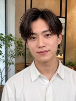 ノエルヘアー(Noel hair) Men's/ミディアムショート/センターパート/毛流れ