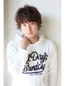 ラクレ(la clef) ラフリッジでランダムに動くメンズパーマ