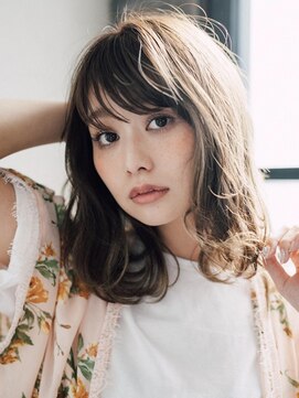 デジャヴヘアー 西千葉(Dejave hair) ダスティセピアベージュ毛先パーマウォーターフォール