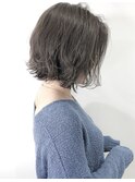 ☆ブリーチなしシアーグレージュ×小顔カールボブ☆navile表参道