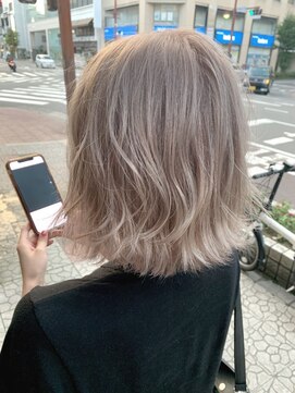 ボアップ 新居浜店(boappu) #ミルクティー #ベージュ #カラー #ハイトーン #ケアブリーチ