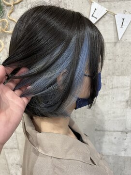 ヘアーメイクスタジオ ライフセカンド(HAIR MAKE STUDIO LIFE 2ND) インナーカラー アディクシーブルー