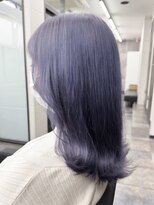 スターズ 川越店(STARS)&nbsp;外ハネミディ　顔周りレイヤー　ブルーラベンダー