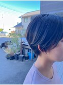 ダークネイビーのショート
