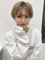 ロンドブルーム 天神大名店(Lond Bloom)&nbsp;ミルクティベージュカラーミニボブ大人ショートボブショート