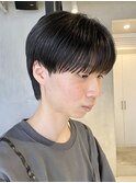 メンズパーマ 波巻き スパイラル ツイスト シースルーマッシュ