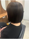丸みボブ 40代50代 ストレート オージュアトリートメント