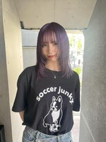 アルカナ 明治神宮前原宿(ARCANA)&nbsp;パープルカラー/顔まわりレイヤー/ハイトーン/ブリーチ