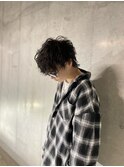 【立川メンズ】ニュアンスセンター波巻き刈り上げマッシュ