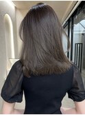 黒髪ボブルフネビージュ小顔ワンレン
