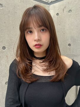 ノイ(noi) 顔周りレイヤーカットくびれヘアミルクティーベージュカラー