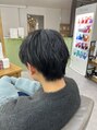 凪の旅先 メンズカット。パーマ風にアイロン仕上げです☆
