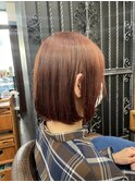 レッドブラウン×ボブ｜葛西髪質改善｜葛西縮毛矯正｜葛西