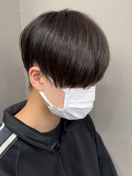 エルマーク 神戸三宮(L-MARK) 黒髪マッシュナチュラルマッシュメンズヘア韓国ツーブロック