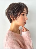 マッシュショート×シースルーバング×ニュアンスパーマ