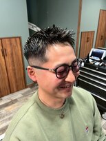 スタンドバーバー 柏(STAND BARBER)&nbsp;スペインカール／スパイキーショート/ブルーブラック/柏