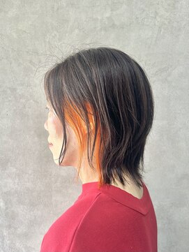 エンクス(enx) くびれヘア/アプリコットオレンジ/ハイライトカラー/鶴ヶ峰YS68