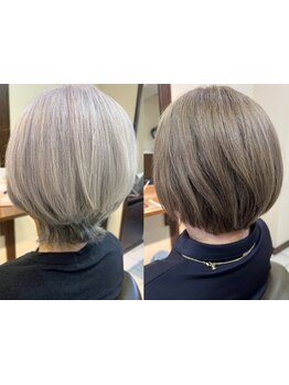 【東山公園徒歩3分】《上質な大人カラー★》綺麗になりたい大人女性に。艶々白髪染めで綺麗な髪色へ♪