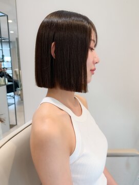 ボンドストーリーノヴァ(Bond Story nova) 韓国ボブ/タッセルボブ/縮毛矯正/オリーブベージュ