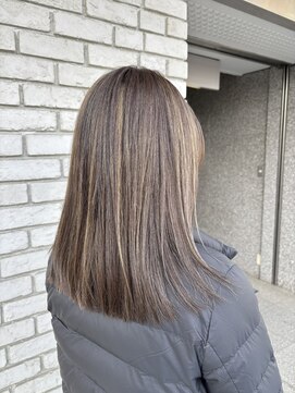 オーガニックトリコ 所沢(organic+tricot) 30代40代◎冬カラー◎グレージュハイライト×ミディアムレイヤー