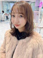 モナ 髪質改善(MONA) 【MONA】ミディアムレイヤー/ミルクティーカラー