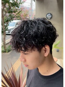 エッジ(EDGE) 大分メンズ刈り上げマッシュ波巻きスパイラルパーマスタイル