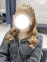 ヘア サロン クラン 東心斎橋店(hair salon clan)&nbsp;サイド編み込み/心斎橋ヘアセット