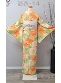 レンタル番号 浴衣-14(オレンジ糸菊)