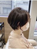 〈地下風〉縮毛矯正×丸みショートボブ